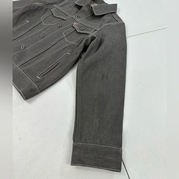 Levi's Big Boys' Classic Grey Denim Trucker Jacket Youth Medium 10-12 - Picture 5 of 11